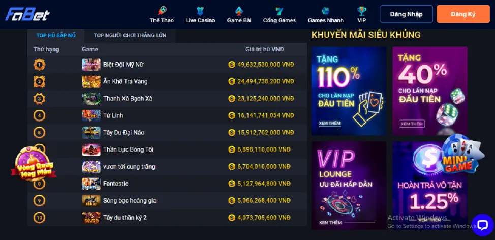 Đa dạng trò chơi cá cược tại 39go99 nhà cái
